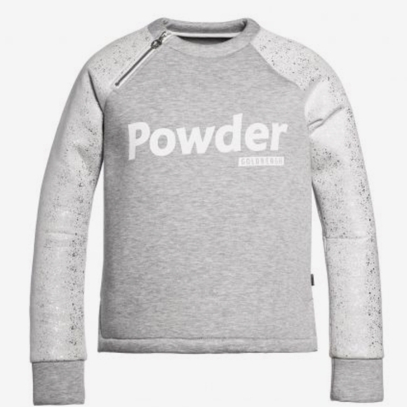 Goldbergh Gray White Silver Sweatshirt Crew Neck Ski Resort Wear S - Picture 1 of 16